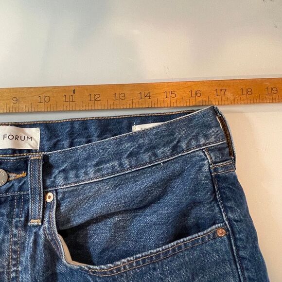 Denim Forum Blue High Rise The Joni High Rise Loose 29L Jeans Size 32 - Picture 7 of 13